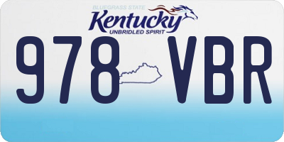 KY license plate 978VBR