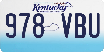 KY license plate 978VBU