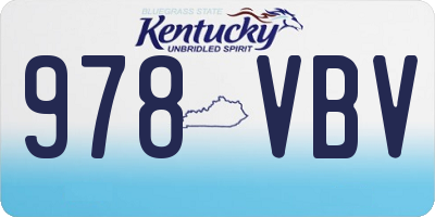 KY license plate 978VBV