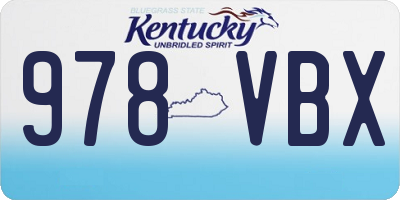 KY license plate 978VBX