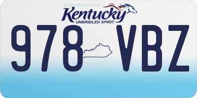 KY license plate 978VBZ