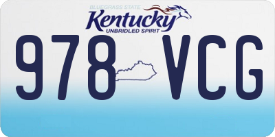 KY license plate 978VCG