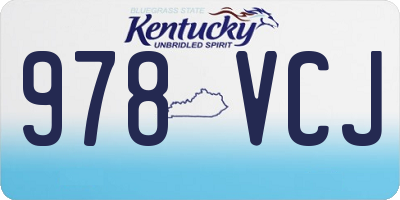 KY license plate 978VCJ
