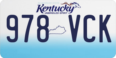 KY license plate 978VCK