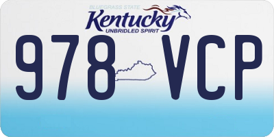 KY license plate 978VCP