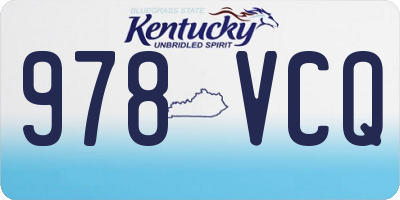 KY license plate 978VCQ