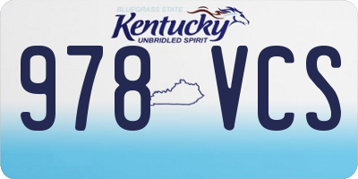 KY license plate 978VCS