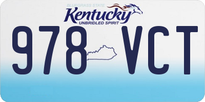 KY license plate 978VCT