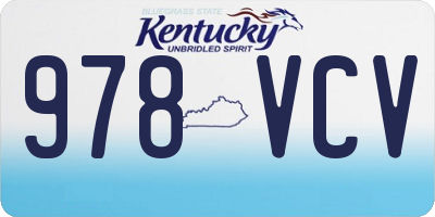 KY license plate 978VCV