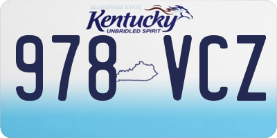 KY license plate 978VCZ