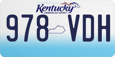 KY license plate 978VDH