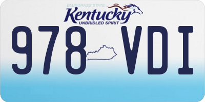 KY license plate 978VDI