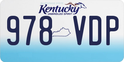 KY license plate 978VDP