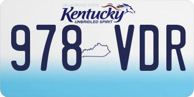 KY license plate 978VDR