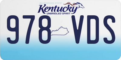KY license plate 978VDS
