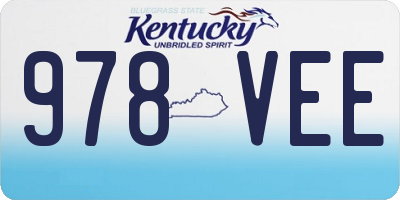 KY license plate 978VEE