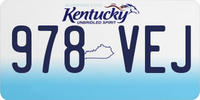 KY license plate 978VEJ