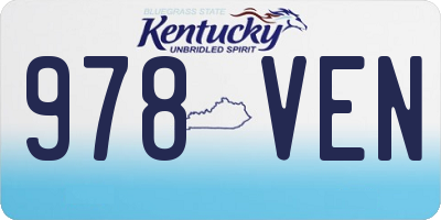 KY license plate 978VEN