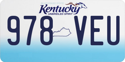 KY license plate 978VEU