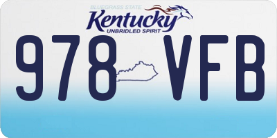 KY license plate 978VFB