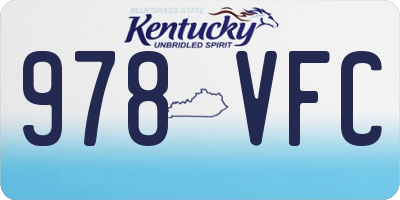 KY license plate 978VFC