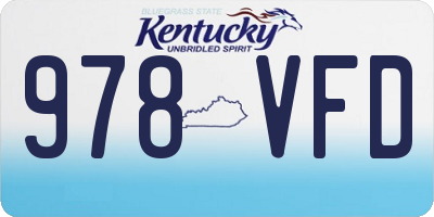 KY license plate 978VFD