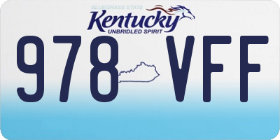 KY license plate 978VFF