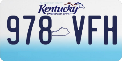 KY license plate 978VFH