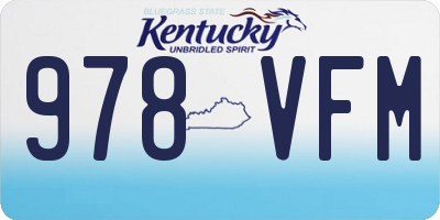KY license plate 978VFM