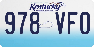 KY license plate 978VFO