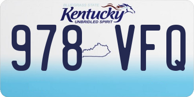 KY license plate 978VFQ