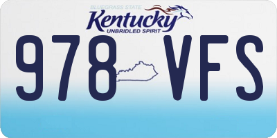 KY license plate 978VFS