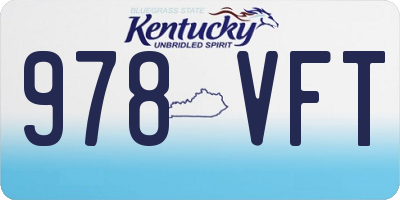 KY license plate 978VFT