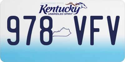 KY license plate 978VFV