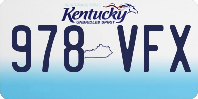 KY license plate 978VFX