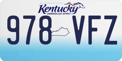 KY license plate 978VFZ