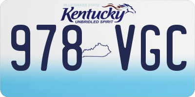 KY license plate 978VGC