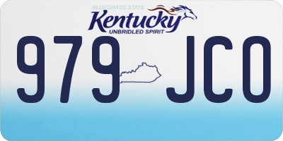 KY license plate 979JCO