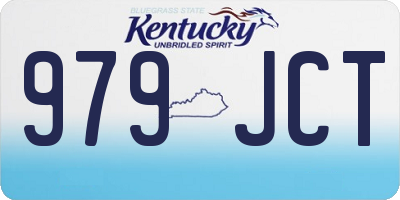 KY license plate 979JCT