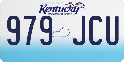 KY license plate 979JCU
