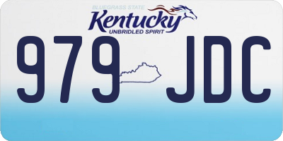 KY license plate 979JDC