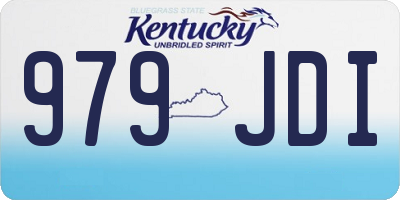 KY license plate 979JDI