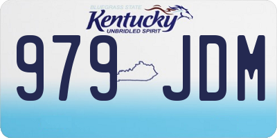 KY license plate 979JDM