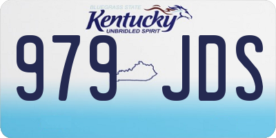 KY license plate 979JDS