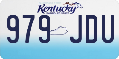 KY license plate 979JDU