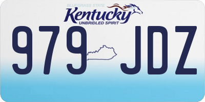 KY license plate 979JDZ