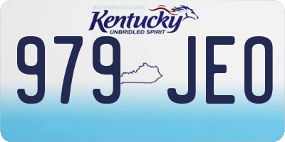 KY license plate 979JEO