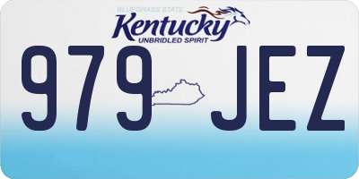 KY license plate 979JEZ