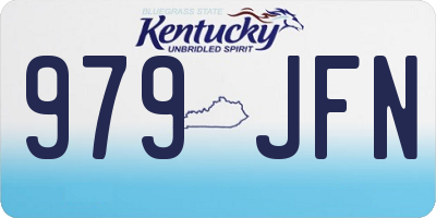 KY license plate 979JFN
