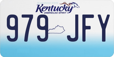 KY license plate 979JFY